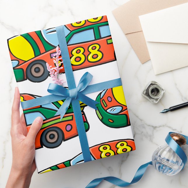 Racerkbil Nummer 88 Presentpapper (Skapare uppladdad)