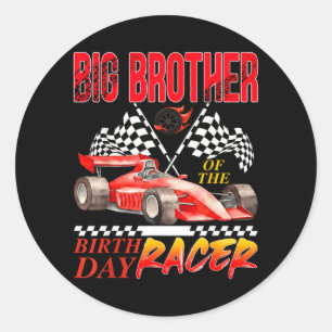 Racerkör Big Brother Of The Födelsedagsracer Racin Runt Klistermärke