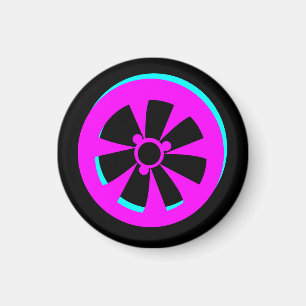 Racerkörningsfälg Neon Rosa Svart Magnet