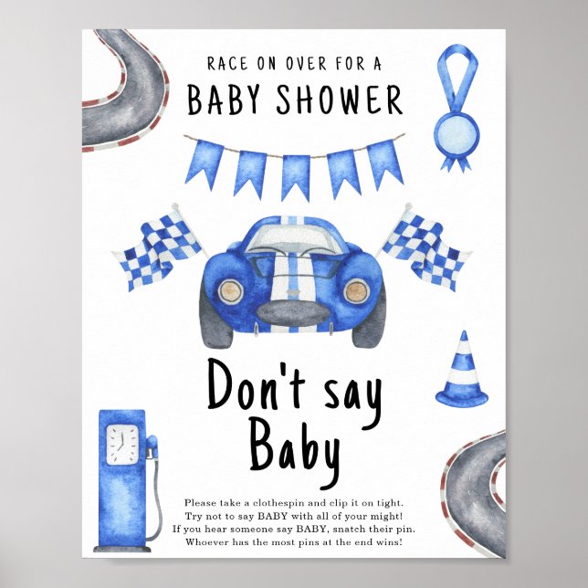Racerkörsbarnsbad - Säga inte baby Poster (Framsidan)