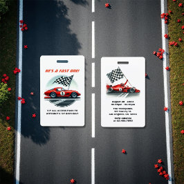 Racerkörsel födelsedags-VIP Pit-Crew-kort