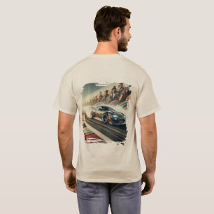 Racetrack Car & Fan Mural Graffiti T Shirt