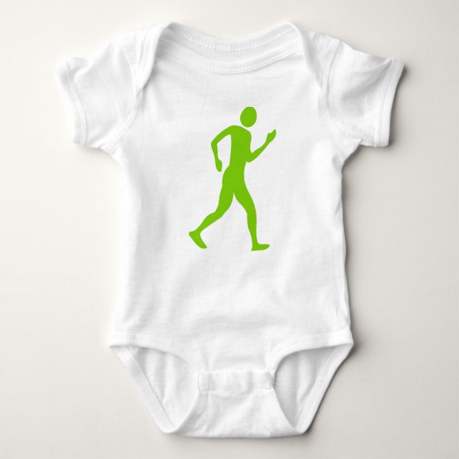 Racewalking - Martian Grönt Tee Shirt (Framsida)
