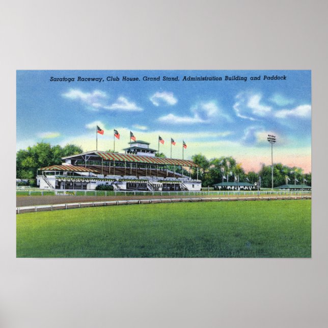 Raceway View of Grand stand, Klubb House Poster (Framsidan)