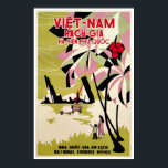 Rach Gia Vietnam Vintage Art Deco Travel Poster<br><div class="desc">En återgivning av ett konstdekret poster att man främjar turism till Phu-Quoc, Rach-Gia och Ha-Tien i Vietnam. Digitalt renoverat för att få ut det ursprungliga färg, ännu bättre och åtgärda så många brister som möjligt. Den här konsten biet skulle se underbar ut när den ramlades in i hemmet, kontoret, pub,...</div>