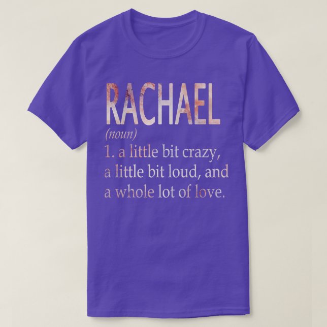 Rachael Girl Namn Definition T Shirt (Design framsida)