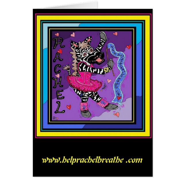 Rachel Balleria sebrakort Hälsningskort (Framsidan)