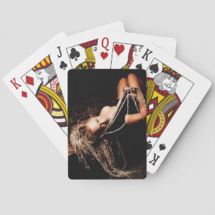 Rachel Dolezal som leker kort Casinokort