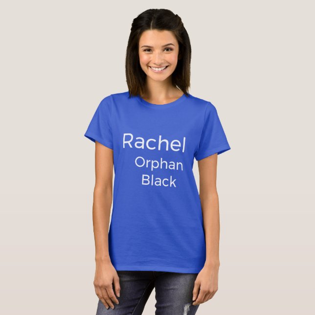 Rachel från orphan Black, enkelt lästeckensnitt T Shirt (Hel framsida)