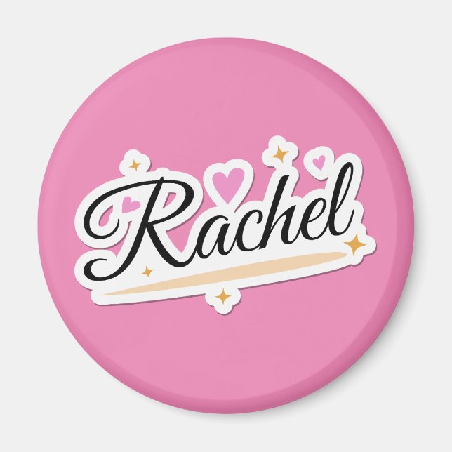 Rachel namn söt design magnet (Framsidan)