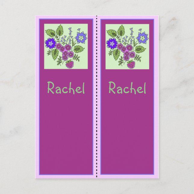 Rachel Personlig Bookmark Postcard Vykort (Framsida)