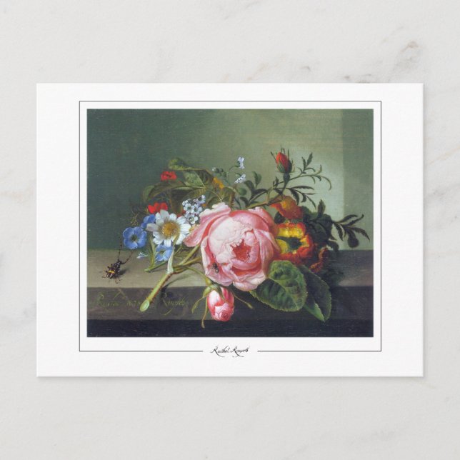 Rachel Ruysch #8 - vykort för konst (Framsida)
