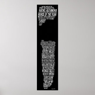 Rachelpedia HOY Rachel Alexandra Tribute Canvas Poster