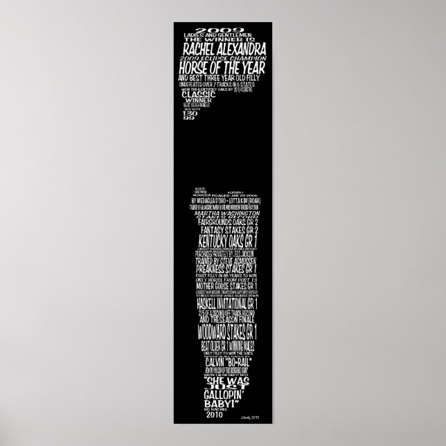 Rachelpedia HOY Rachel Alexandra Tribute Canvas Poster (Framsidan)