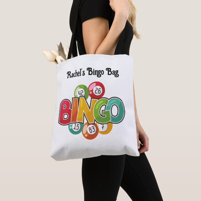 Rachel's Bingo Tote Bag Tygkasse (Närbild)