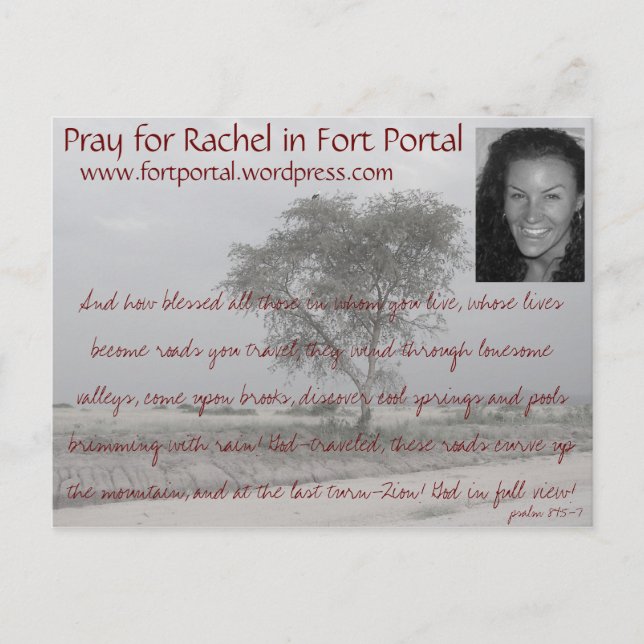 Rachels Prayer Card Vykort (Framsida)