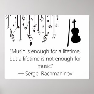 Rachmaninoff-musikcitat Poster