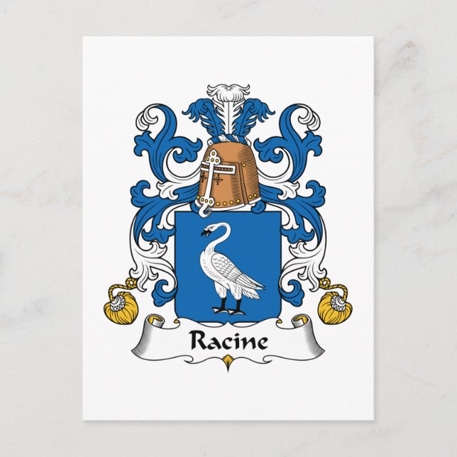 Racine Family Crest Vykort (Framsida)