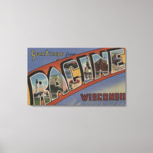 Racine Wisconsin - stora brevplatser Canvastryck