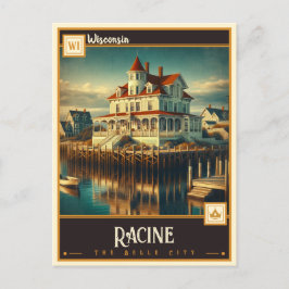 Racine, Wisconsin | VINTAGE Vykort