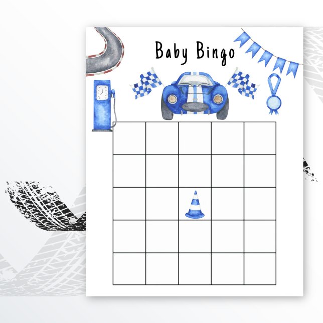 Racing Baby shower bingo spel (Skapare uppladdad)