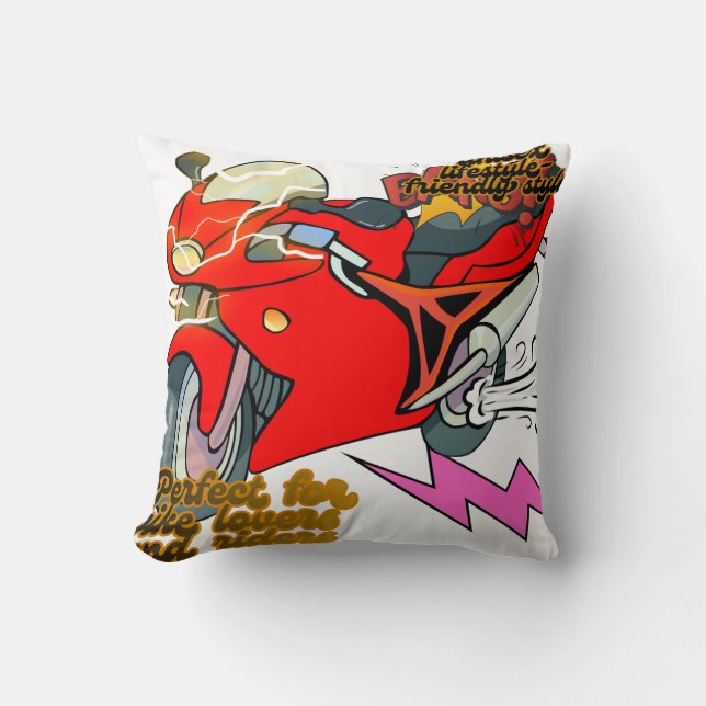  Racing Bike Art Speed Kudde (Framsida)