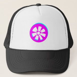 Racing Bilmärke Neon Rosa Svart Bil Keps