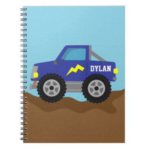 Racing Blue Monster Truck, för pojkar Anteckningsbok