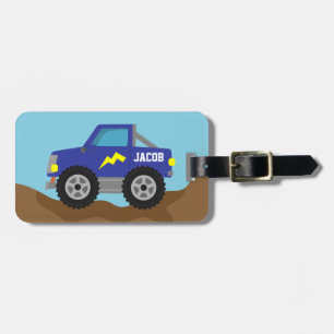 Racing Blue Monster Truck, för pojkar Bagagebricka
