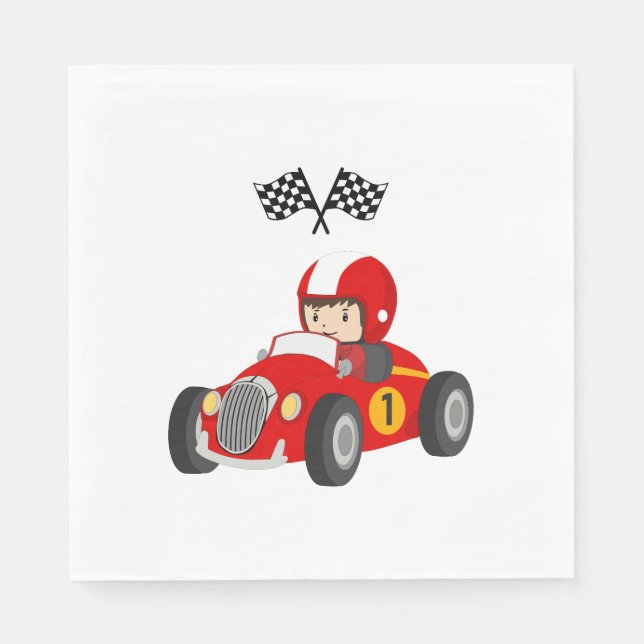 Racing Car 1-årsdag Servetter (Framsidan)