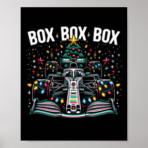 Racing Car Box Box Box Radio Call Kul Jul Träd Poster