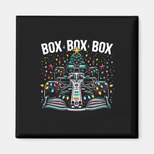 Racing Car Box Box Box Radio Ringa Kul Jul Träd Magnet