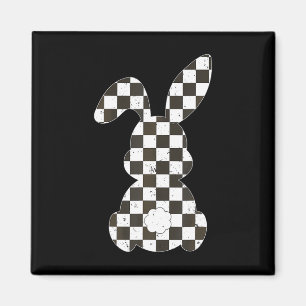 Racing Car Flag Kanin Glad Påsk Racing Car Pojkar Magnet