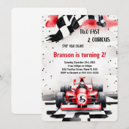 Racing Car, Two Fast  Inbjudningar