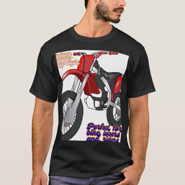 Racing Dirt Bike Art T Shirt (Framsida)