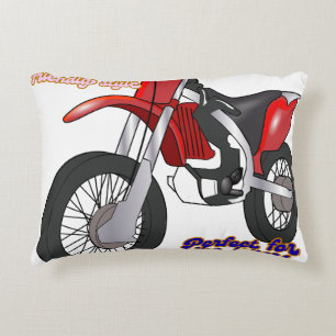 Racing Dirt Bike Konst Prydnadskudde
