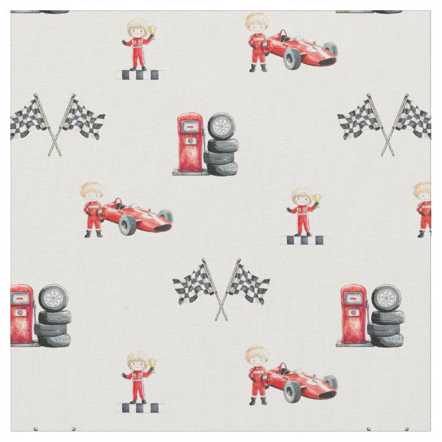 Racing f1 formula boy nursery tyg (Närbild)