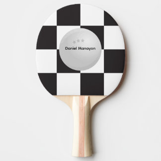 Racing Flag, Custom Table Tennis, Checkered Sports Pingisracket