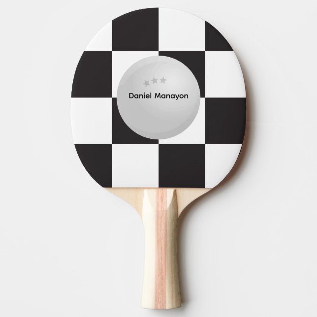 Racing Flag, Custom Table Tennis, Checkered Sports Pingisracket (Framsidan)