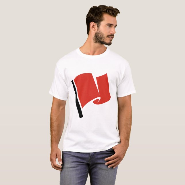 Racing Flagga Röd Tee (Hel framsida)