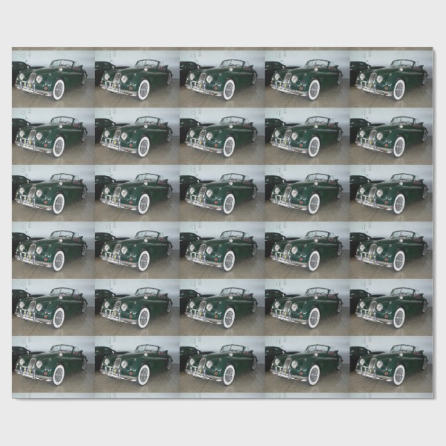 Racing Green Jaguar XK 120 Presentpapper (Platt)