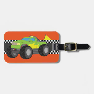 Racing Green Monster Truck för racerpojkar Bagagebricka