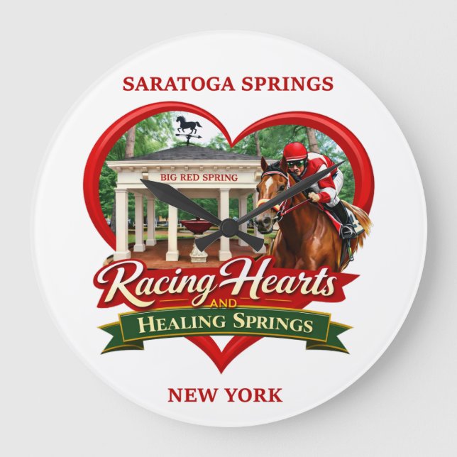 Racing Hearts och Healing Springs Stor Klocka (Framsida)