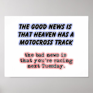 Racing I Himmelen Dirt Bike Motocross Affisch