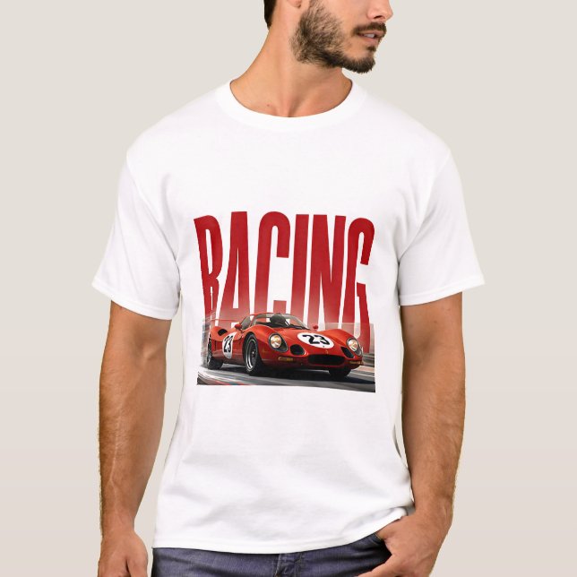 Racing Redaktionell Prestandagrafik T Shirt (Framsida)
