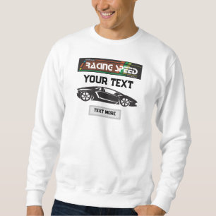 Racing Speed Bil Design – Snabb Motorsport Prestan Lång Ärmad Tröja