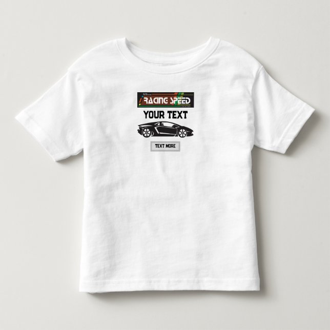Racing Speed Bil Design – Snabb Motorsport Prestan T Shirt (Framsida)