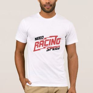 Racing speed Bil Grafisk T-Shirt 👕