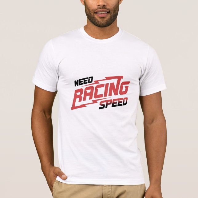 Racing speed Bil Grafisk T-Shirt 👕 (Framsida)