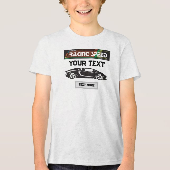 Racing Speed Car Design – Fast Motorsport Performa T Shirt (Framsida)